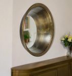 Homeroots - 21" Brass Round Metal Framed Accent Mirror