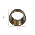 Homeroots - 21" Brass Round Metal Framed Accent Mirror - Image 7