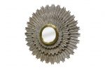 Homeroots - 44" Antiqued Gold Sunburst Wood and Metal Framed Accent Mirror - Image 3