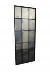 Homeroots - 72" Black Metal Framed Full Length Antiqued Glass Hanging Mirror