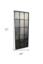 Homeroots - 72" Black Metal Framed Full Length Antiqued Glass Hanging Mirror - Image 4