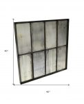 Homeroots - 40" Black Square Metal Framed Accent Mirror