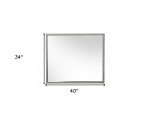 Homeroots - 34" Gray Faux Concrete Framed Accent Mirror - Image 5