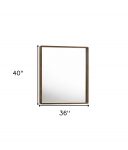 Homeroots - 40" Brown Wood Framed Accent Mirror