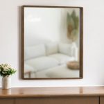 Homeroots - 40" Brown Wood Framed Accent Mirror