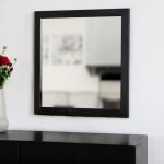 Homeroots - 28" Dark Brown Solid Wood Framed Accent Mirror