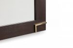 Homeroots - 33" Brown and Gold Wood Framed Accent Mirror - Image 6
