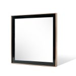 Homeroots - 39" Rose Gold and Black Wood and Metal Framed Accent Mirror - Image 4