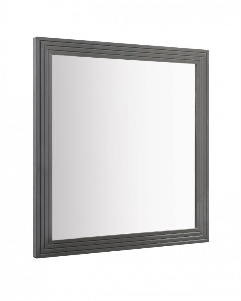 Homeroots - 36" Gray Wood Framed Accent Mirror