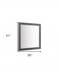 Homeroots - 36" Gray Wood Framed Accent Mirror