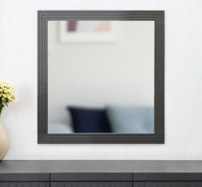 Homeroots - 36" Gray Wood Framed Accent Mirror