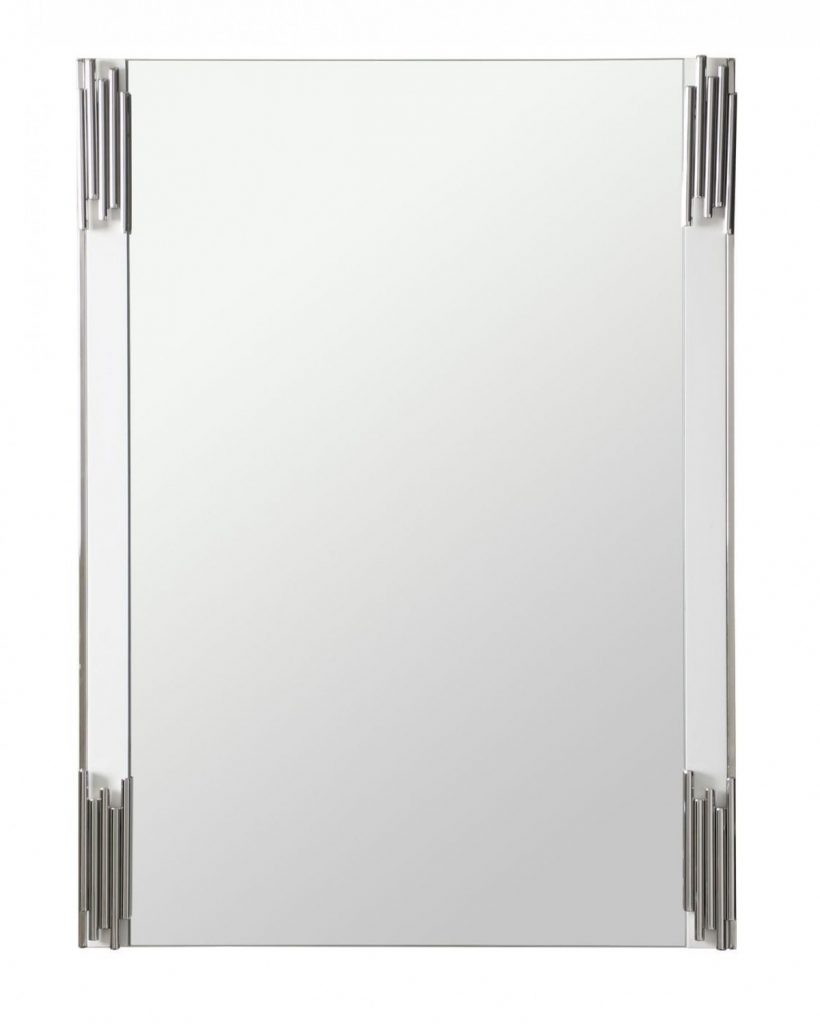 Homeroots - 43" White Steel Framed Accent Mirror