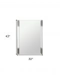 Homeroots - 43" White Steel Framed Accent Mirror