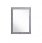 Homeroots - 40" Gray and Silver Wood and Metal Framed Accent Mirror
