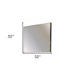 Homeroots - 32" Gray Square Metal Framed Accent Mirror - Image 5