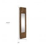 Homeroots - 40" Brown Wood Framed Accent Mirror - Image 5