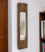 Homeroots - 40" Brown Wood Framed Accent Mirror