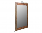 Homeroots - 44" Dark Brown Solid Wood Framed Accent Mirror - Image 6