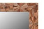 Homeroots - 46" Brown Solid Wood Geometric Starburst Framed Accent Mirror - Image 4