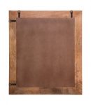 Homeroots - 46" Brown Solid Wood Geometric Starburst Framed Accent Mirror