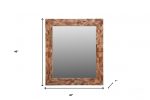 Homeroots - 46" Brown Solid Wood Geometric Starburst Framed Accent Mirror - Image 8