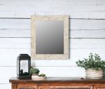 Homeroots - 46" White Solid Wood Geometric Starburst Framed Accent Mirror - Image 2