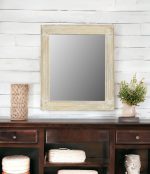 Homeroots - 40" White Solid Wood Framed Accent Mirror