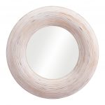 Homeroots - 32" Beige Round Framed Accent Mirror - Image 4