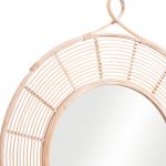 Homeroots - 37" Natural Round Framed Accent Mirror - Image 7