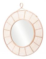 Homeroots - 37" Natural Round Framed Accent Mirror - Image 2