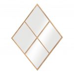 Homeroots - 41" Gold Diamond Steel Framed Accent Mirror - Image 6