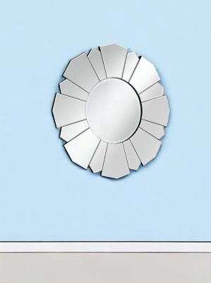 Homeroots - 33" Clear Abstract Unframed Accent Mirror