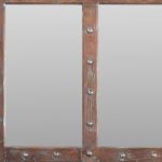 Homeroots - 60" Wood Brown Rustic Solid Wood Window Pane Framed Accent Mirror - Image 4