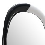 Homeroots - 31" Black And White Steel Oval Geometric Framed Accent Mirror - Image 6