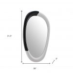 Homeroots - 31" Black And White Steel Oval Geometric Framed Accent Mirror - Image 8