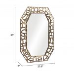 Homeroots - 35" Bronze Octagonal Steel Framed Accent Mirror - Image 7