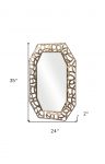 Homeroots - 35" Bronze Octagonal Steel Framed Accent Mirror