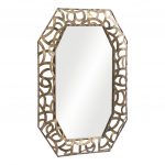 Homeroots - 35" Bronze Octagonal Steel Framed Accent Mirror - Image 3