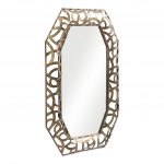 Homeroots - 35" Bronze Octagonal Steel Framed Accent Mirror - Image 4