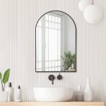 Homeroots - 39" Black Arch Metal Framed Bathroom Vanity Mirror - Image 7