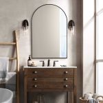 Homeroots - 39" Black Arch Metal Framed Bathroom Vanity Mirror - Image 8