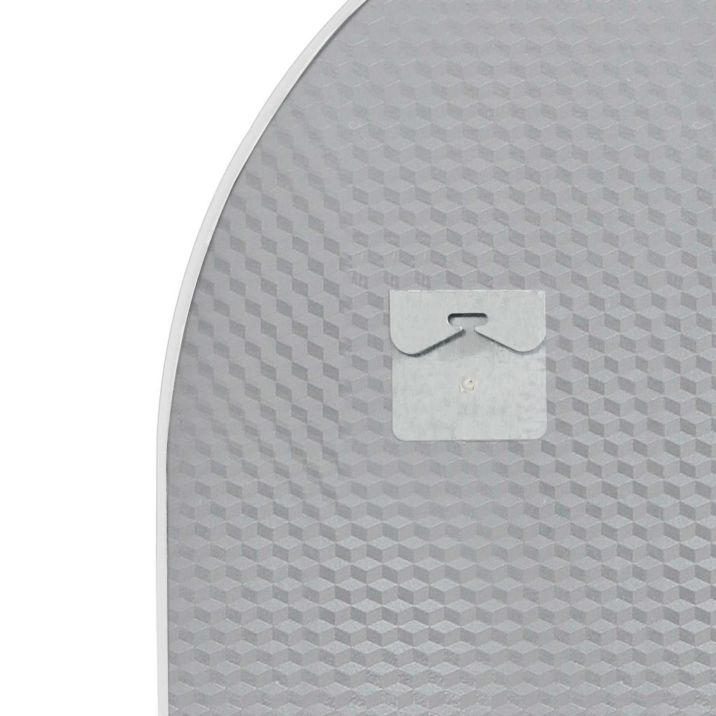 Homeroots - 39" Silver Arch Metal Framed Bathroom Vanity Mirror