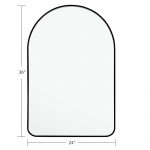 Homeroots - 39" Black Arch Metal Framed Bathroom Vanity Mirror - Image 9