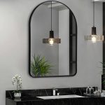 Homeroots - 39" Black Arch Metal Framed Bathroom Vanity Mirror - Image 7