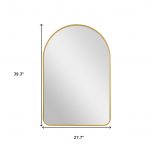 Homeroots - 39" Gold Arch Metal Framed Bathroom Vanity Mirror - Image 6
