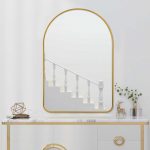 Homeroots - 39" Gold Arch Metal Framed Bathroom Vanity Mirror - Image 5