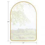 Homeroots - 39" Gold Arch Metal Framed Bathroom Vanity Mirror - Image 7