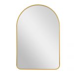 Homeroots - 39" Gold Arch Metal Framed Bathroom Vanity Mirror