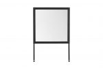 Homeroots - 40" Gray Square Wood Framed Accent Mirror - Image 5