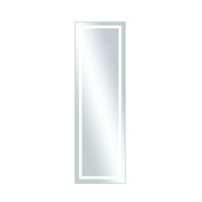 Homeroots - 63" White Lighted Metal Framed Bathroom Vanity Mirror